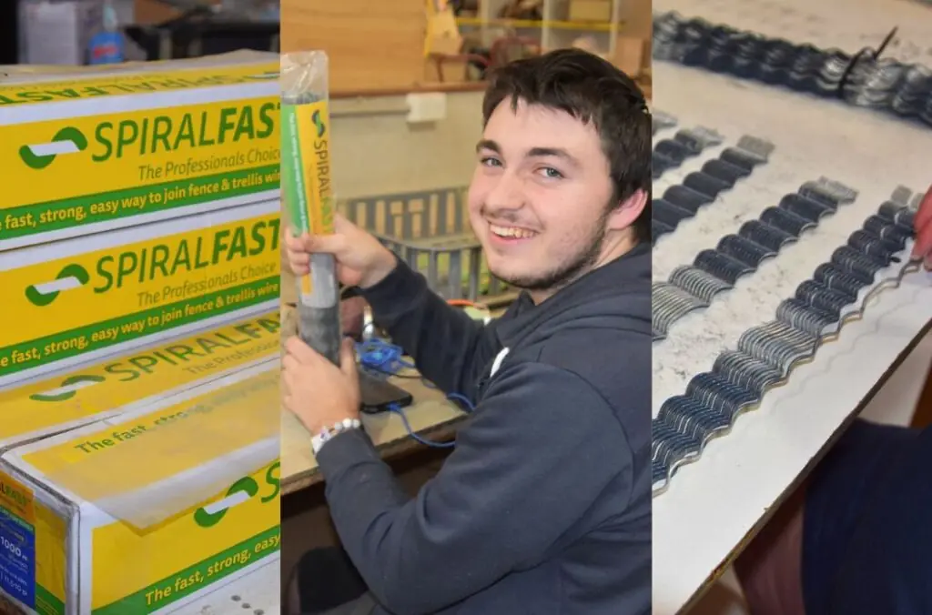 Lasercraft team members weighing and labelling products